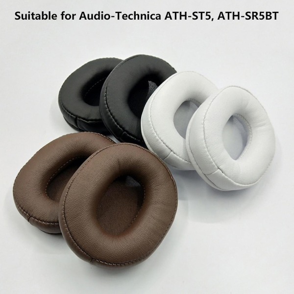 Öronkudde i konstläder och skumgummi för Audio Technica Ath-sr5 Ath-sr5bt