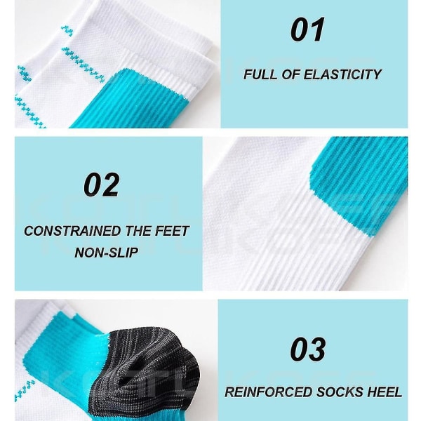 1 par højkvalitets kompressionsstrømper til plantar fasciitis hælspore buesmerter komfortable strømper venøse ankelstrømper L/XL (40-44)