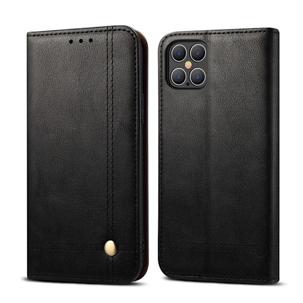iPhone 12 Pro Max - Retro Flip Fodral - Sort Black Sort