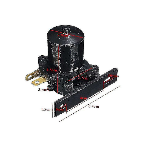 1 st vindrutetorkarmotorpump, 12v universell vindrutetorkarpump (svart)