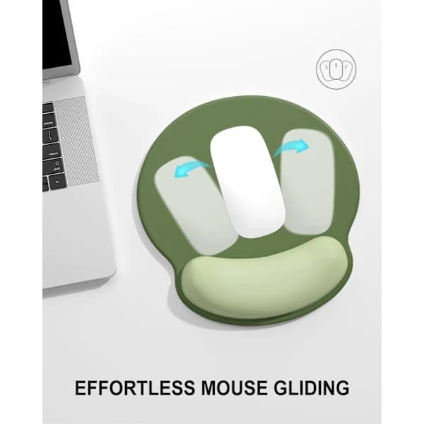 Ergonomisk musematte med håndleddsstøtte, komfortabel silikon sklisikker datamaskin smertelindrende gel musematte med håndleddsstøtte for gaming, lilla[co]