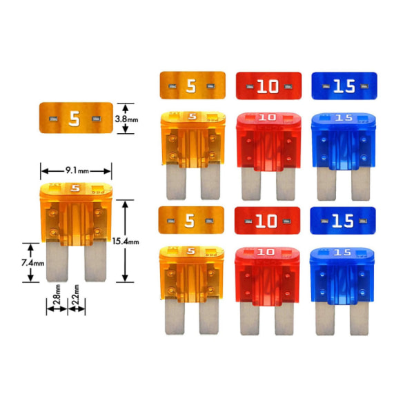 4st 12V 24V Micro 2 Säkringshållare, Bladsäkringshållare Adapter