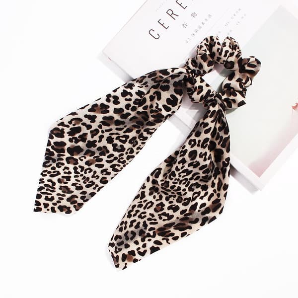 3-pack hårsnoddar, scrunchies med scarf, hårband