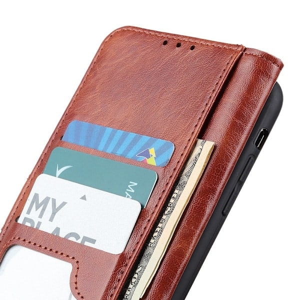 Samsung Galaxy S23 Plus Etui Crazy Horse Læder Brun