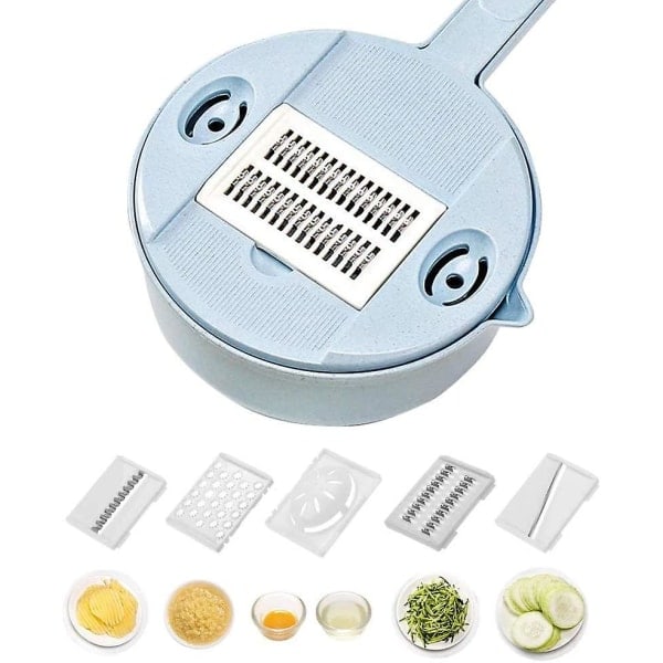 Vegetable Mandoline Slicer, 13-i-1 Grönsaksskärare, Grönsaksslicer, Manuell Grönsaksskärare, Med 4 Utbytbara Blad och Ägguleseparator