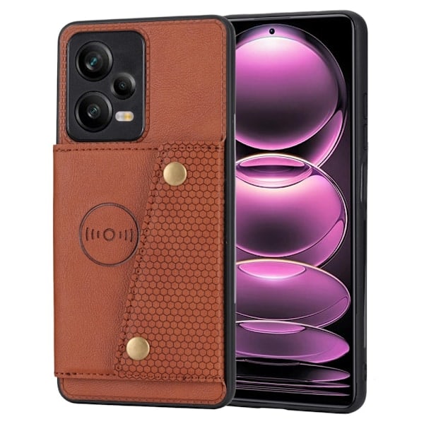 Xiaomi Redmi Note 12 Pro 5G Kuori Nahka Korttipaikoilla Ja Magneetilla