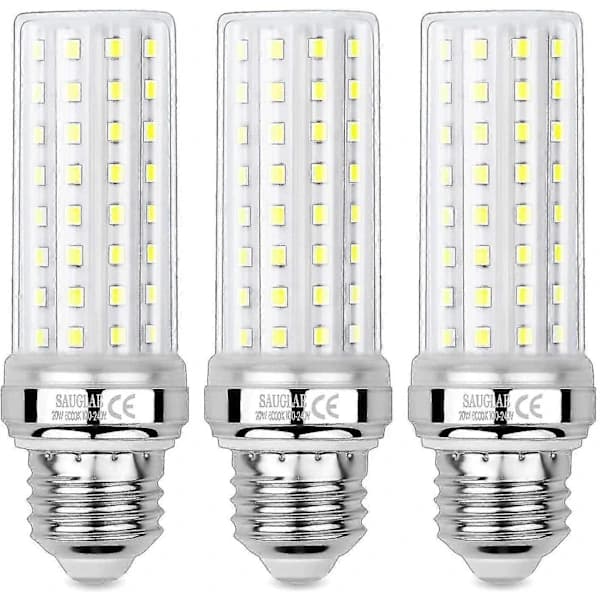 3-pack 20W LED Majslampor, 150W Ekvivalent Lampa, 6000k Kallvit, E27 Edison Skruvlampor E26[CO]