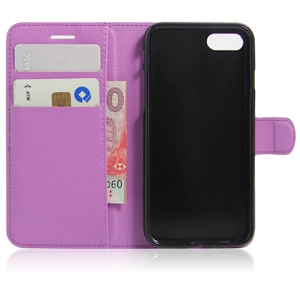 iPhone 7/8/SE (2020/2022) - Litchi Plånboksfodral - Lila Lila