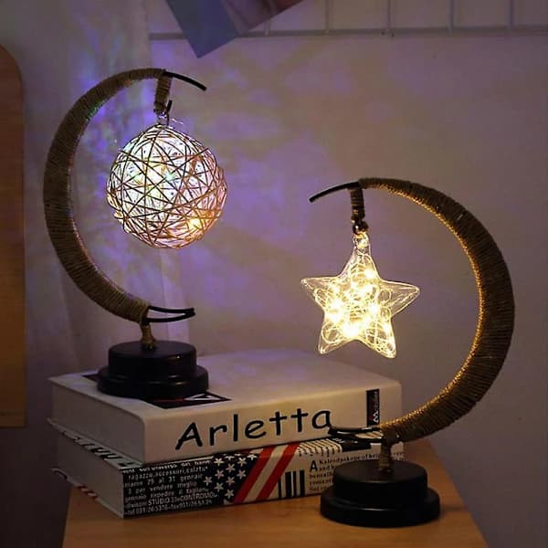 Led Stjerne Bordlampe 28 Cm Bordlampe Vindusdekorasjon[co]