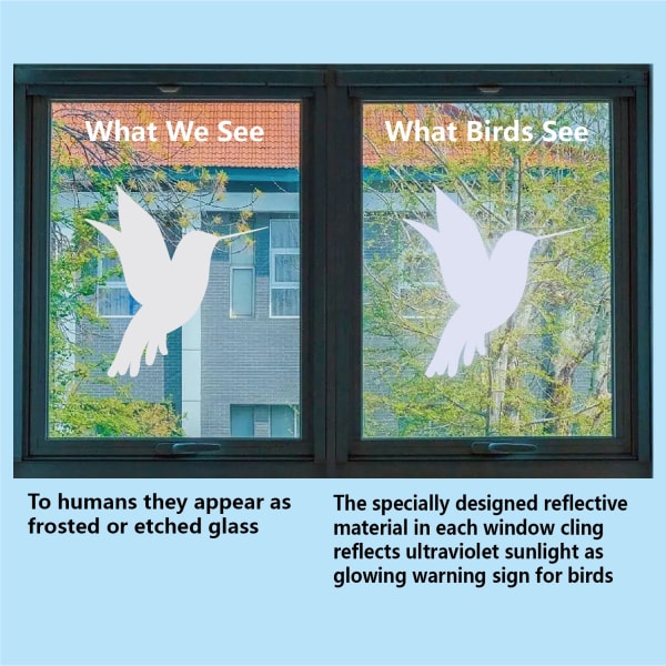 16:a Anti-kollisionsdekaler för fönsterfåglar, glasdörrsskydd