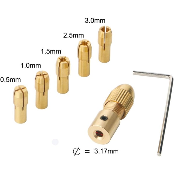14-pack 0,5-3 mm liten elektrisk borrhylsa, liten elektrisk borrhylsa set  med 3,17 mm/2,35 mm insexnyckel 5f75 | Fyndiq
