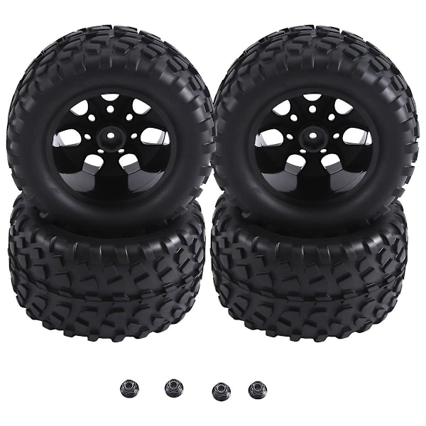 12mm Hex Rc Hjul Och Däck 1/10 Skala Rc Lastbilsdäck Hjul För Stampede Hoss 2wd Vxl Däck,a
