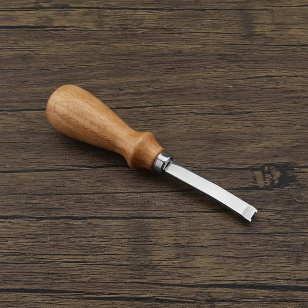6mm Leather Craft Beveler Tool Leather Edge Creaser Craft Tool Wood Handle