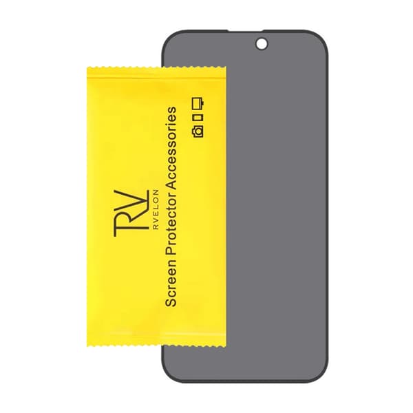 Näytönsuoja iPhone 15 Pro - Privacy 3D karkaistu lasi (ympäristö) 60