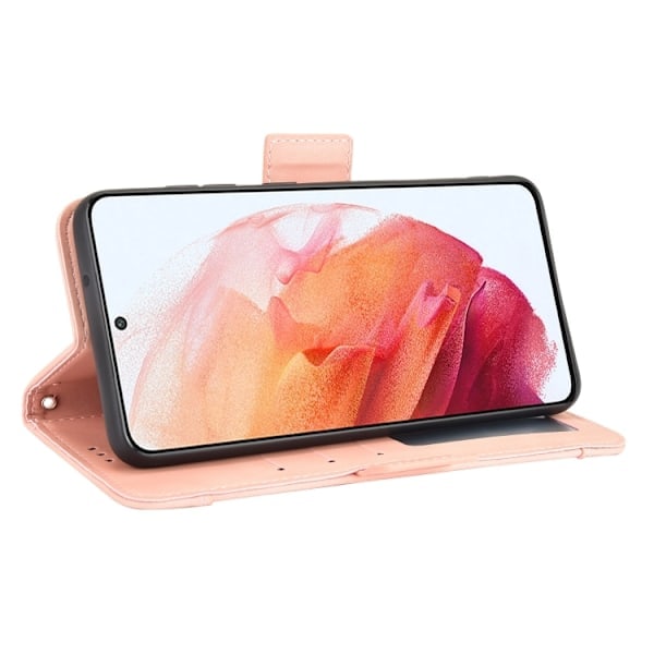 Samsung Galaxy S21 FE Deksel med Avtakbart Kortholder Lys Rosa