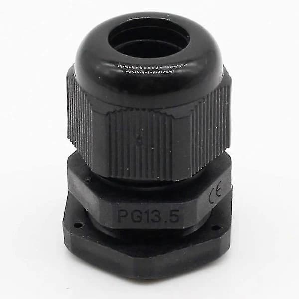 IP68 Vandtæt, PG13.5 Nylon Kabelkirtel Sort[CO]