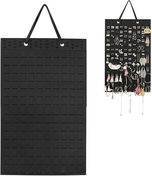 1 Black Earring Hanging Bag, Wall Mounted Earring