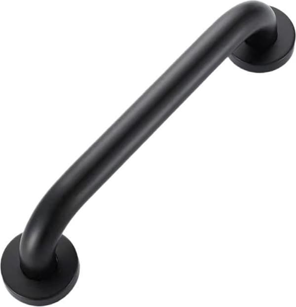 Toiletstøtteskinne, brusesikkerhedsskinne, sort 300 mm, til handicappede