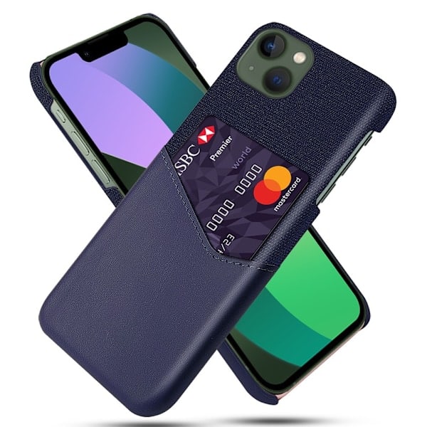 iPhone 15 Cover med Kortlomme Blå