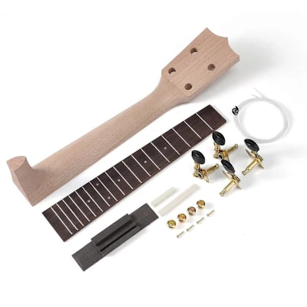 Ukulele Greppbräda 26-tums Trähals Greppbräda Ersättningsset, 1 Set, Passar Standard Ukulelehalsar[CO]