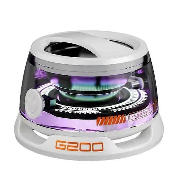 2025 Magnetisk Holder G200 Bluetooth-højttaler med LED-stemningsbelysning Hvid[CO]
