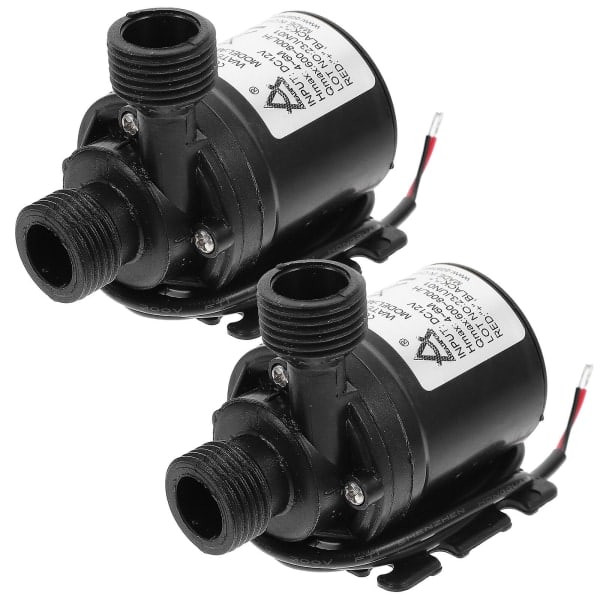 2 kpl DC 12V Harjaton upotettava vesipumppu 800l/h 5m suihkulähteelle, uima-altaalle, aurinkokiertojärjestelmälle, musta M