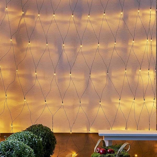 Ljusnät utomhus 3x3 meter 200 LED Extra varm vit Extra varm vit[CO]