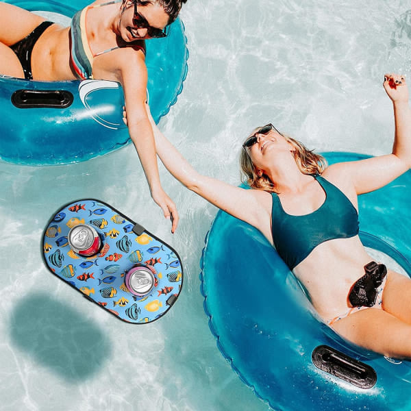 Oppblåsbar poolkoppholder - Poolbar drikkeholder, oppblåsbar drikkeholder, flytende koppholder