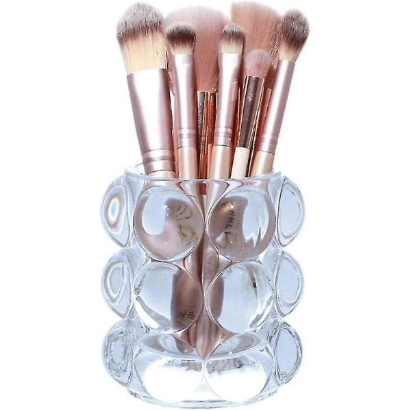 Kristallglas Pärla Makeup Borste Förvaringslåda