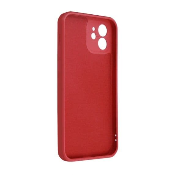 iPhone 12 Silikonecover med Kamerabeskyttelse - Rød