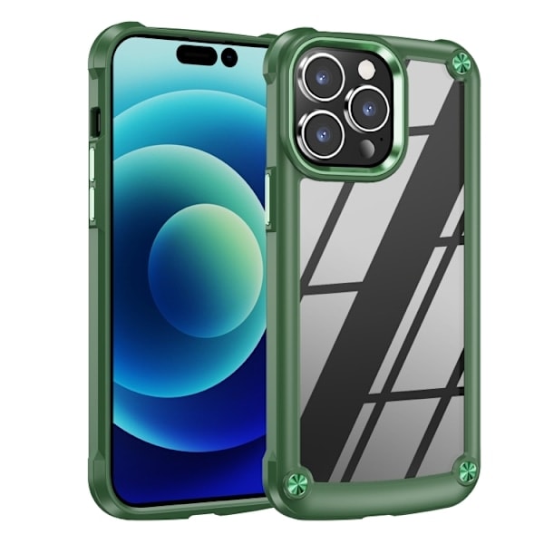 iPhone 15 Pro Max Kuori Armor Iskunkestävä Hybrid Vihreä