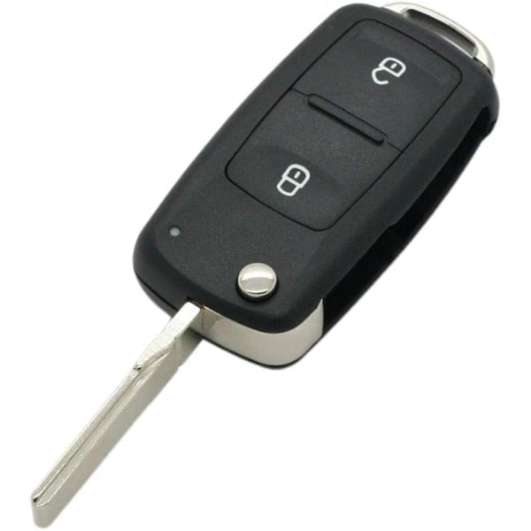 Passer til Volkswagen 2-knaps 3-knaps Golf MK6 Tiguan Touareg foldbar fjernbetjenings nøgleskal