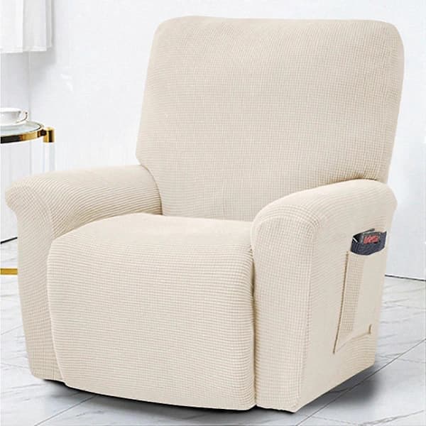 Fåtöljöverdrag Stretch Mjuk Polyester Halkfri Sidoficka Jacquardöverdrag för Hemmet-ZZY