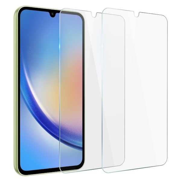 NORTHJO Galaxy A34 5G 2-PACK Skærmbeskytter Hærdet Glas