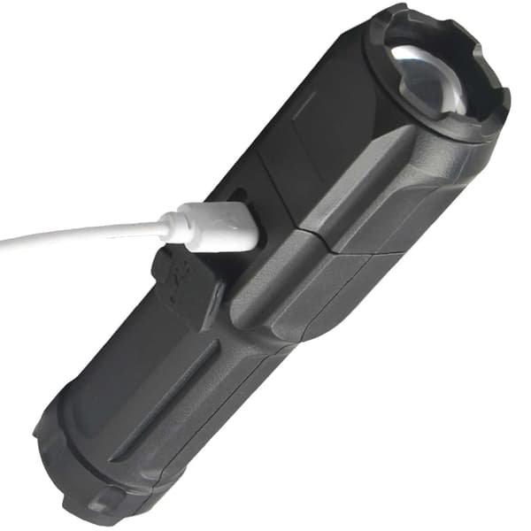 Ladattava LED-taskulamppu XPE Zoom musta black