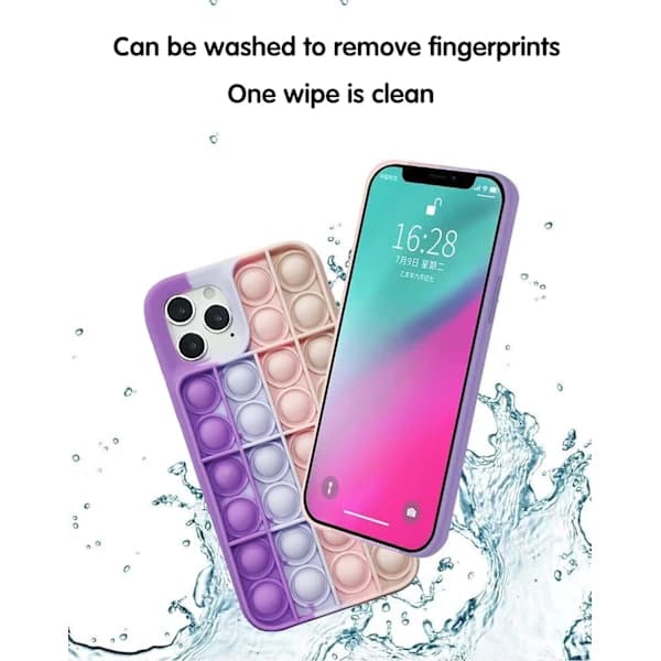 Pop It-deksel for iPhone 12/12 Pro, iPhone 12/12 Pro Bobleplastdeksel[CO]