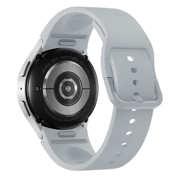 Silikone udskiftningsarmbånd til Samsung Galaxy Watch6 40 / 44mm / Watch6 Classic 43 / 47mm Sølv