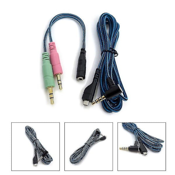 Hodetelefoner Line 3,5 mm Usb-kabelledning for Steelseries Arctis 3 5 7 Hodetelefoner