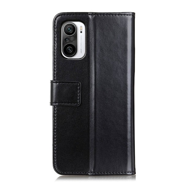 Xiaomi Mi 11i - Trefarvet Læder Etui - Sort Sort