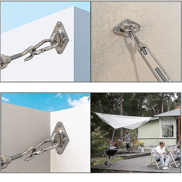 4 st Turnbuckle Wire Tensioner M4 Rostfritt Stål Turnbuckle Tensioner Justerbar Turnbuckle Hook And Eye Set Heavy Duty