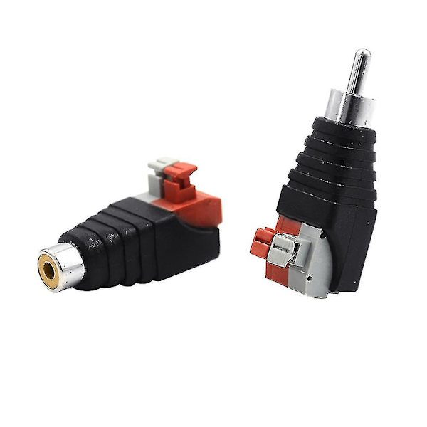 1 Pari Universaali Kaiutinjohto Kaapeli Audio Uros Rca Jack Liitin Adapteri-YNP