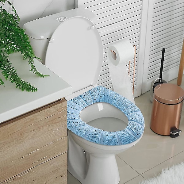 O-formet strikket ring tykk toilet vaskemaskine pude badeværelse toilet sæde pude