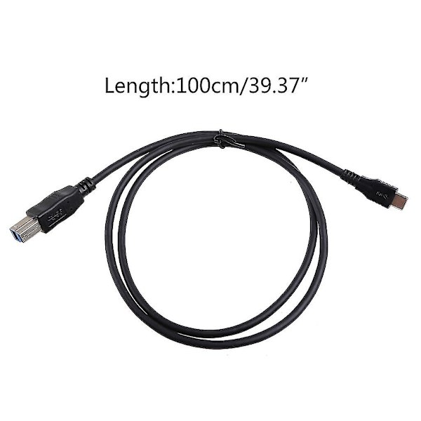 USB 3.0 -tulostinkaapeli tyypistä C B:hen, 5 Gbps:n supernopeus USB 3.0 -tiedonsiirtoon