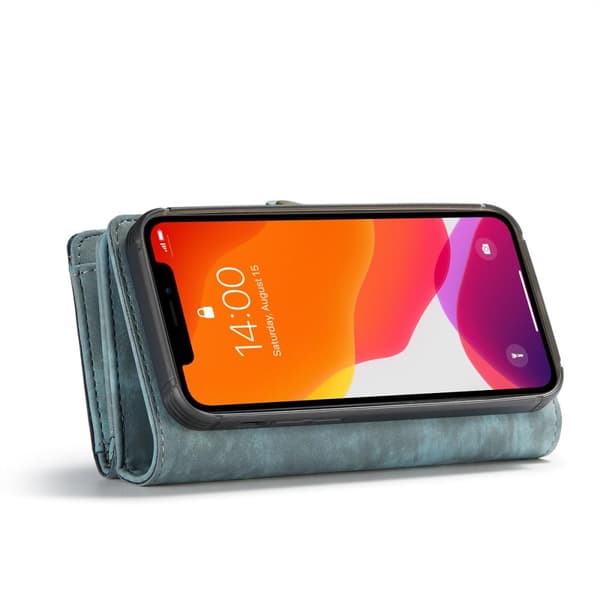 CASEME iPhone 12 Pro Max Retro lompakkokotelo - Sininen Blå blue