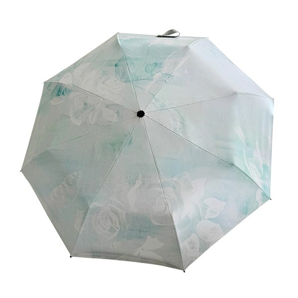 Resa kompakt sol&regn paraply – Liten Mini Lätt Vindtät Vattentät Fällbar Parasol Paraplyer för Män & Kvinnor