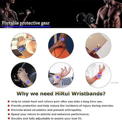 2-pack (svart) handledskompressionsbandage och handledsstöd sport handledsskydd[CO]