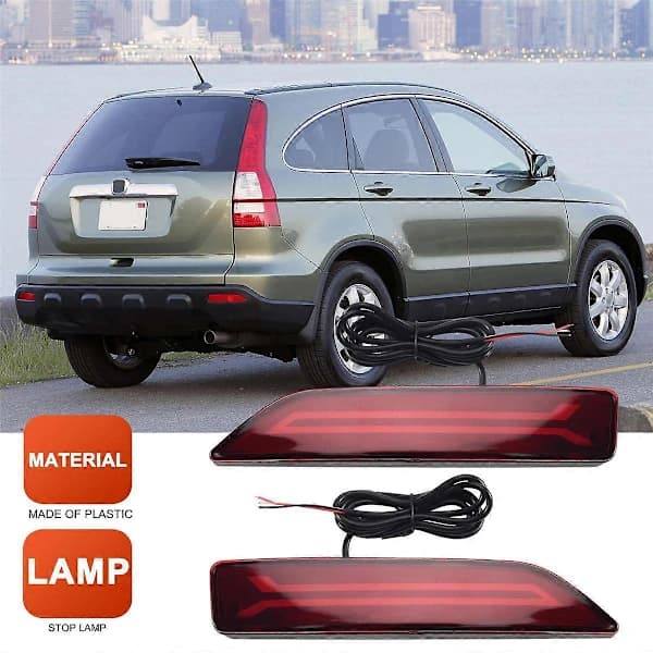 2 STK for -V 2007 2008 2009 Multifunksjonell LED Bakre Støtfangerlampe Bakre Tåkelys Auto Glødelampe Bremselys[co]
