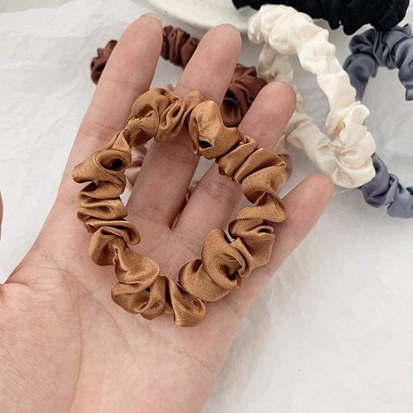 6 kpl Hiustarrat Naisille Ihastuttavat Satiini Hiustarrat Kirkkaat Scrunchies Hiukset Poninhäntä Tarvikkeet Köyden Väri Silkki Imitaatio