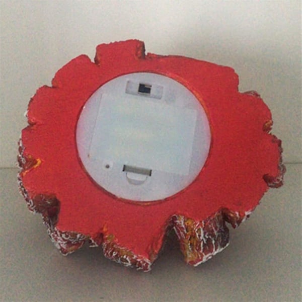 Flamlös spislampa, artificiell LED-spis med realistisk vedträdsflamma, för festival, hem, juldekoration, batteridriven (batteri