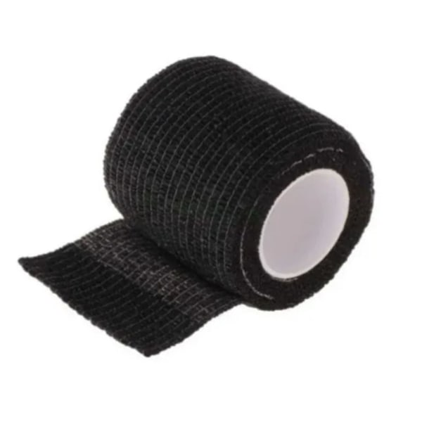 Selvklæbende bandage af non-woven materiale, åndbar elastisk bandage til sport, ankel, kæledyr, finger, sort